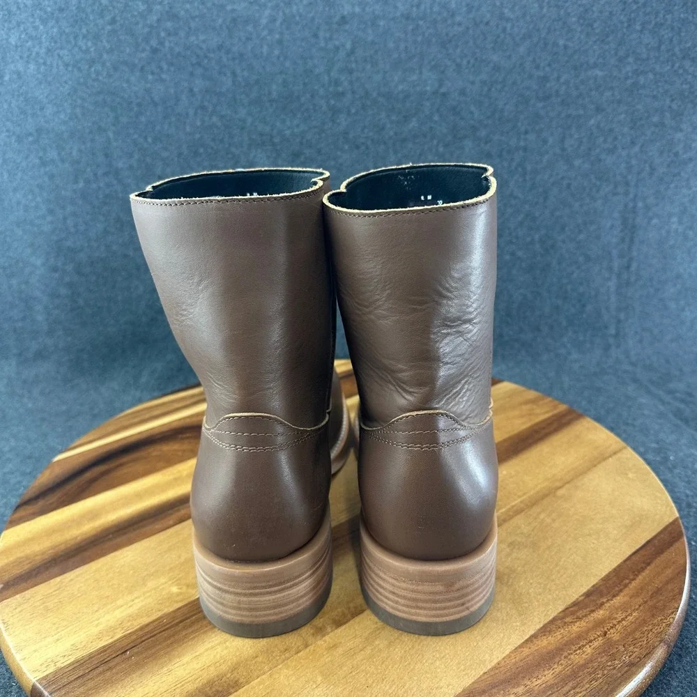 Dingo Banner Round Toe Pull On Booties Mens 9 Dark Brown Casual Boots DI2305-206